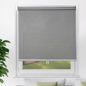 Cordless Roller Shades Pull Down Window Blinds Room Darkening Rolled Up Shades with Push-Pull Rod for Home and Office Bedroom Bathroom Living Room (24"W x 72"H, Grey)