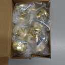 10 Pack Cabinet Knobs, Plastic Round Drawer Knobs, Brass Gold Single Hole Kitchen Drawer Dresser Hardware