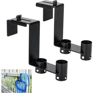 Lettry 2 Pcs Pool Fence Hooks, Pool Tool Organizer, for Hanging Pool Cleaning Accessories, Pool Pole, Brush, Leaf Skimmer Net, Vacuum Head