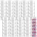 MUKLEI 10 Sets 6 Layer Cylinder Stackable Plastic Bead Containers, 10G/10ML Stackable Round Plastic Containers Makeup Sample Container for Buttons, Beads, Small Items