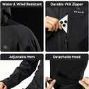 ORORO Upgraded Women's 4-Zone Heated Jacket with Heated Collar, Heated Coat with Detachable Hood (XXL)