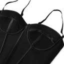 Avanova Women Overbust Corset with Straps Bustier Corsets Sexy Going Out Cami Crop Top (Black, S)