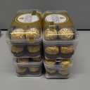 4 x Ferrero Rocher, Premium Milk Chocolate Hazelnut, Individually Wrapped, Chocolate Gift Box, 16 Count, 7 oz (EXP 09/30/25)