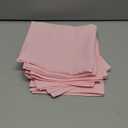 PLOYMONO Pink Heavy Duty Cloth Napkins - 17 x 17 Inch Solid Washable Polyester Dinner Napkins - Set of 8 Napkins with Hemmed Edges - Great for Weddings, Parties, Spring, Mother's Day