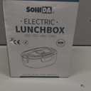 Electric Lunch Box Food Heater, 80W Portable Warmer for Car Truck Work with 304 Stainless Steel Container, 12V/24V/110V Green Heated Lunch Box Suitable for Ideal Driver/Work/Gift