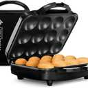Holstein Housewares Non-Stick 12-Count Electric Cupcake Maker Machine, Bakes 12 Full Size Cupcakes, Muffins, Pizza Cups and Cinnamon Buns, Built-In Safety Lock, Vertical Storage, Black