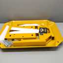 Tevlaphee Orange Foldable Parking Barrier, Cylindrical Lock, Double Lock Design for Extra Protection