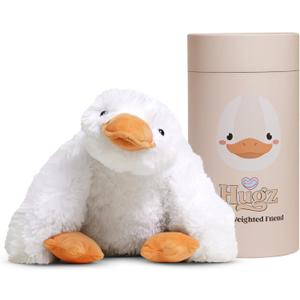 Hugz Official Weighted Stuffed Animal 3.8 lb for Adults and Kids - Premium Stuffed Plushie (Quackers The Duck)