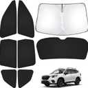 T TGBROS Windshield Sun Shade for Subaru Forester 2019-2024 Car Window Shades Thicken UV Block and Blackout Privacy Foldable Sunshades 8PCS Accessories Keep Cool Sun Visor Covers