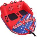 ZOOMBROS Towable Tubes for Boating 2-3 Person, Front/Back Tow Points Sofa Style Boat Tubes and Towables, Holds 340-510 lbs Large Capacity, Premium Nylon Cover, Perfect for Kids & Adults