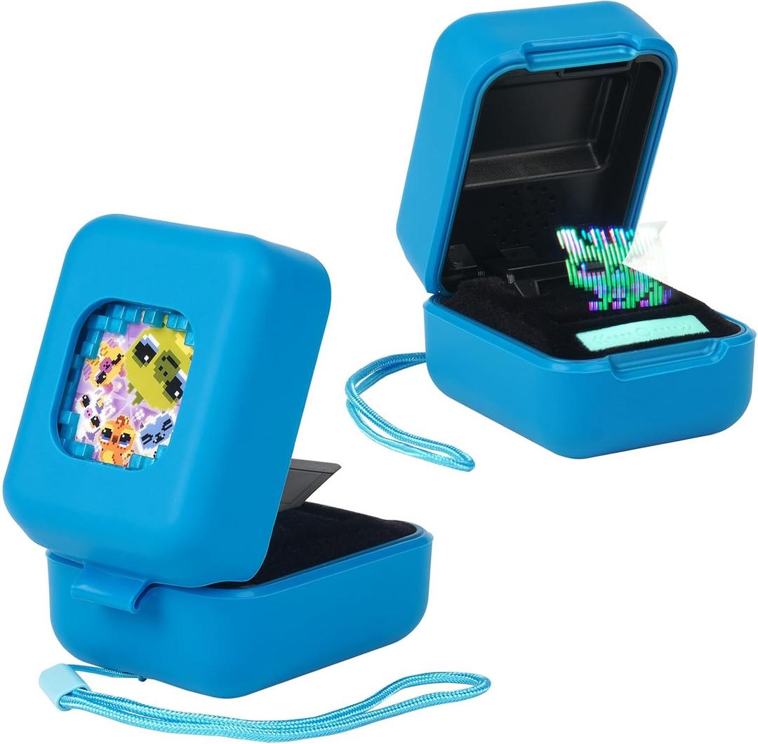 3 x MGZNMTY Silicone Case for Bitzee Magicals Interactive Toy Digital Pet and Case, Protective Skin Cover for New Bitsy Electronic Virtual Pet (Magic Blue)