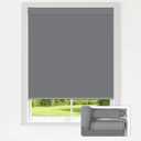 LazBlinds No Drill Blinds for Indoor Windows, Blackout Roller Shades, Cordless Window Blackout Blinds, Thermal Insulated Fabric UV Protection for Home and Office, 33" W x 72" H, Grey