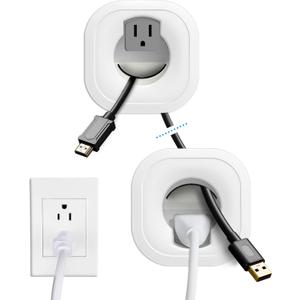 in Wall Cable Management Kit with Hole Saw Drill Attachment - Includes Power & Low Voltage Cord Management - Hide TV Wires for Wall-Mounted TVs