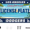 Dodgers Design License Plate Frame Los Angeles Baseball Team Decorative Stainless Steel Car License Plate Cover for Men Women Boys Girls Fans 12 X 6 Inch