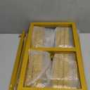 Wokceer 8x8FT Backdrop Stand Heavy Duty Pipe and Drape Kit with Base, Square Adjustable Backdrop Stand for Wedding Birthday Party Photo Booth Background Photography Exhibition Decoration (Gold)