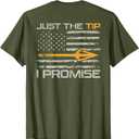 Just The Tip I Promise - Funny Bow Hunting Camo (ON Back) T-Shirt XL