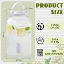 Havawish 2 Pcs 1 Gallon Plastic Beverage Dispenser with Spigot Clear Summer Kitchen Fridge Drink Dispenser for Parties Lemonade Juice Tea Beer Cold Water (White, Cylinder)