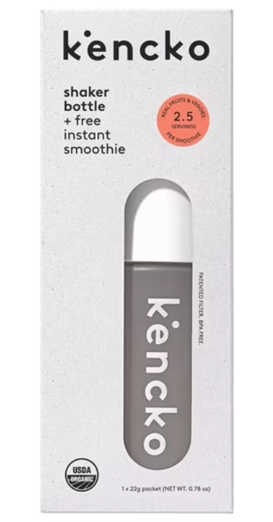 Kencko Instant Smoothie Starter Pack Bottle + 1 Free Smoothie, Expiration Date 07/31/2025