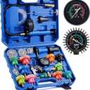 Orion Motor Tech Coolant Pressure Tester Kit, 26pc Coolant Vacuum Refill Kit with 18 Radiator Adapters, Radiator Cooling System Pressure Tester & Filler Kit with Vacuum Pump Vacuum Purge & Refill Tool