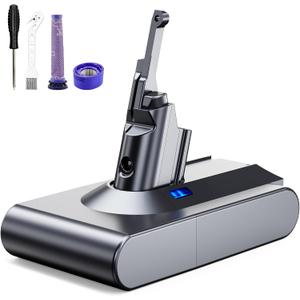 Designed for Dyson V8 Battery Replacement 21.6V 8.0Ah Compatible with Dyson V8 Animal Battery Replacement V8 Motorhead V8 Fluffy SV10 Carbon Fiber Vacuum Cleaner