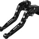 for Suzuki GSXR 600 750(2006-2024) 1000R(2009-2024) GSX-R 1000(2005-2006) Motorcycle Clutch Lever Folding Extendable Adjustable Handlebars Brake and Clutch Levers Set(Black)