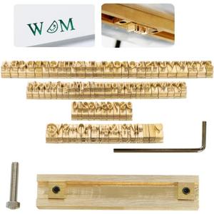 ZONESUN Brass Stamping Letters Set for Hot Stamping Machine Number Symble Alphabets Symbols Characters Molds CNC Engraving Molds (6mm 85pcs Time New Roman)