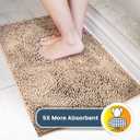 Muddy Mat | Super Absorbent Door Mat Indoor, Microfiber Quick Dry Chenille Entryway Rug, Non-Slip Front Door Mat, Indoor Mats for Entryway, Machine Washable Pet Rug, Beige 24"x96"