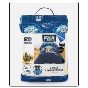 Star Wars The Mandalorian Baby Yoda 2-Piece Twin/Full Reversible Comforter Set 72x86