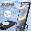 Mag-Ring for Galaxy S25 Ultra Case, Liquid Silicone [Moisturizing Factor] Exreme Soft Slim Phone Case with Stand [Compatible with Mag-Safe] for Samsung Galaxy S25 Ultra 6.9" Men Women, Black