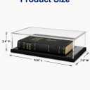 Acrylic Bible Display Case, Assembly Required Clear Book Display Box with Black Base, Low Profile Book Protector for Bible, Prayer Book, Keepsake Book, 10.6 x 7.9 x 2.4 Inch