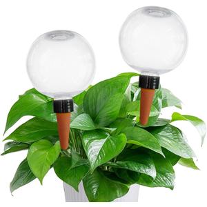 Upriver 2PCS Self Watering Globes 17 Oz Plastic Watering Bulbs with Slow Release Control Automatic Plant Watering Devices for Indoor & Outdoor Plants
