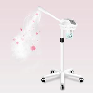 Professional Facial Steamer, Esthetician Steamer on Wheels, Stand Face Steamer for Facial Deep Cleaning and Hydration, Steamer for Facial for Personal Care or Beauty Spa or Salon, White (Large)