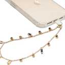 GVIEWIN Phone Charm Phone Chain with Tether Tab, [Hands-Free & Anti-drop] Detachable Wrist Strap for Women Girls for iPhone & Most Smartphones, Colorful Zircon