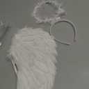 Angel Wings, Light Up Angel Wings and Halo with LED Lights, White Angel Wings Costume for Adult Women Kids Halloween Xmas (Medium)