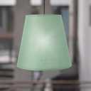 LALAFINA Barrel Lamp Shade Fabric Lampshade Small Lamp Shade Clip on Bulb Cloth Cover for Home Bedroom Living Room, Green