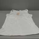 Zeagoo Women's Double Lined V Neck Tank Tops Summer Slim Fit Basic Sleeveless Shirts Cute Trendy Going Out Tops (White, XL)