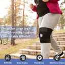 GenetGo Plus Size Knee Brace for Obese Women & Men - Adjustable Knee Support for Meniscus Tear, Arthritis Pain, Compression with Side Stabilizers (4XL/5XL/6XL)