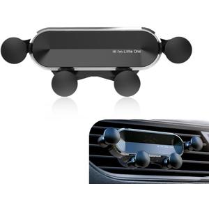 Car Phone Holder, Air Vent Cell Phone Holder, 360 Degrees Adjustable Noise-free Navigation Mount, Universal for Most Cars (Black)