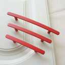 3" 3.78" 5" Red Drawer Pulls Kitchen Cabinet Handles Dresser Pull Handles 76 96 128mm (4, 3 inch Hole Centers)