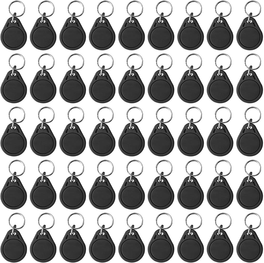 100PCS 13.56MHz UID Keyfobs IC Keyfobs RFID Key fob Token NFC Tags Rewritable &Writable Access Control Key Card for Entry Access Control System