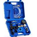 Orion Motor Tech Coolant Vacuum Refill Kit, 13pc Radiator Cooling System Tool Set with Conical Adapter 4 Round Adapters for Leak Detection Cooling Refill, Vacuum Coolant Fill Kit with Splashproof Hose