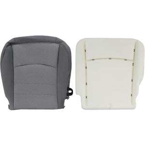 FZJDSD Gray Driver Side Bottom Cloth Seat Cover & Seat Foam Cushion Compatible with Dodge Ram 1500 2500 3500 4500 5500 2013 2014 2015 2016 2017 2018