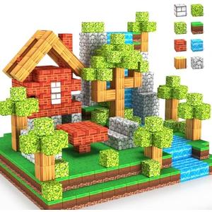 Magnetic Blocks Toys,3D Magnetic Building Toys Blocks Game Set,100PCS Construction Toys for Kids Ages 3+,STEM Sensory Educational Stacking Magnet Blocks, Christmas Birthday Gifts for Boys Girls