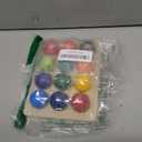 Ibwaae Wooden Color Sorting Balls Game Peg Board Rainbow Color Matching Toys 12 Pcs Activities Balls Montessori Toys for Toddlers