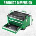 SK Modular Stackable Storage Tool Box, 20.5 Inch, 3-Drawer Steel Box