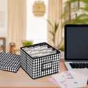Lukeline Greeting Card Organizer and Storage Box with 15 Adjustable Dividers, Stores 140+ Cards, Suitable for Storing Greeting Cards, Envelopes, Stickers, Photos, Notecards and More