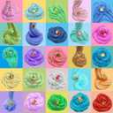 54 Pack Butter Slime Toy kit, Super Soft and Non-Sticky,Very Suitable Birthday Gifts for Boys and Gir,Party Favors,Stress Relief Toys,Easter Filling Stuffers.