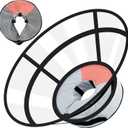 Sponge Core Dog Cat Cone Collar for After Surgery Recovery, Inflatable Dog Cone Alternative, Lainergie Dogs Donut Collar Adjustable with 2PCS Cover for Large Medium Small Dogs Cats (Grey+Pink, S) (S (Neck: 5"-8"))