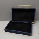 ZIKOUL Navy Blue Shagreen box Set of 2 Faux Leather Decorative Boxes,Large Nesting Storage Decorative Boxes with Lids for Modern Home Decor Stacking Jewelry Box Organizer