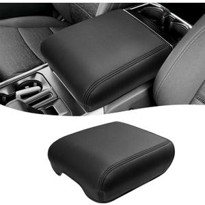 Center Console Cover for 2021-2026 Ford F150 Accessories, Vinyl Leather Middle Armrest Cusion Protector, Anti-Scratch, Bucket Seat Only(not for Work Station)
